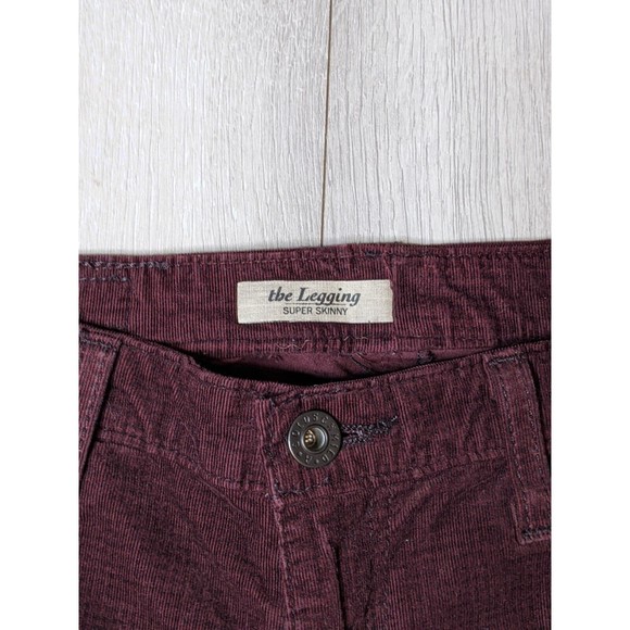 AG The Legging Super Skinny Corduroy Pants , Cords Women's Size 31R Wine - Picture 5 of 16